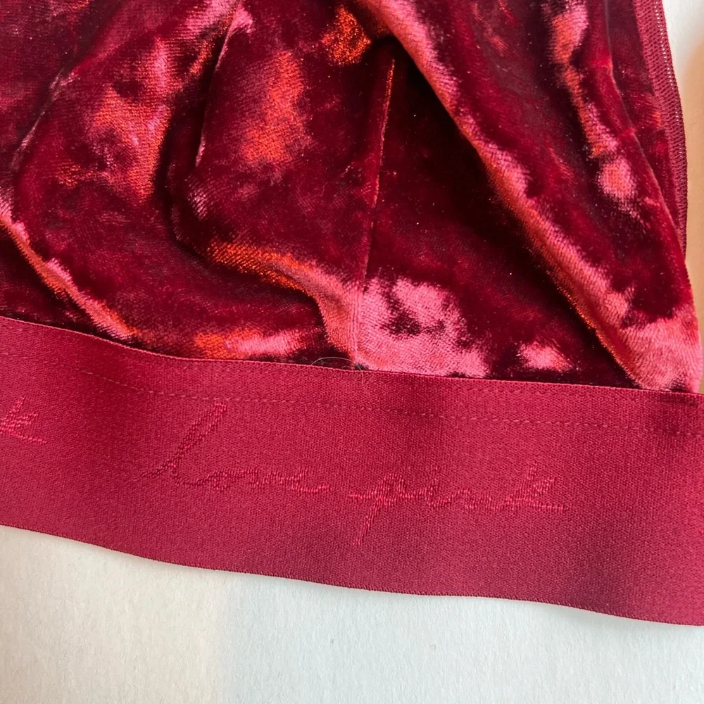 Victoria's Secret Velvet Bralette in Deep Red